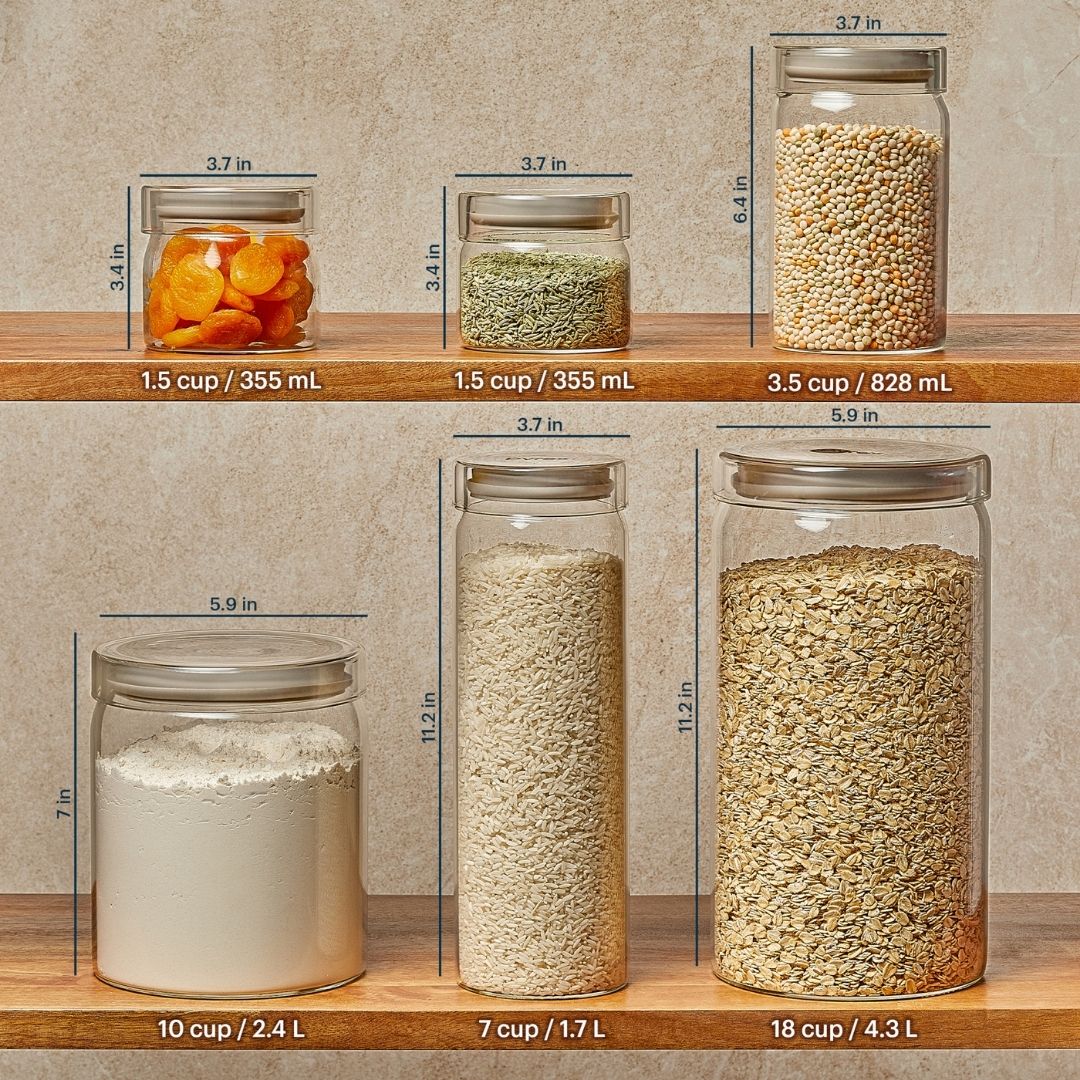 Pyrex? 6-Piece Lightweight Glass Canister Set - Image 2