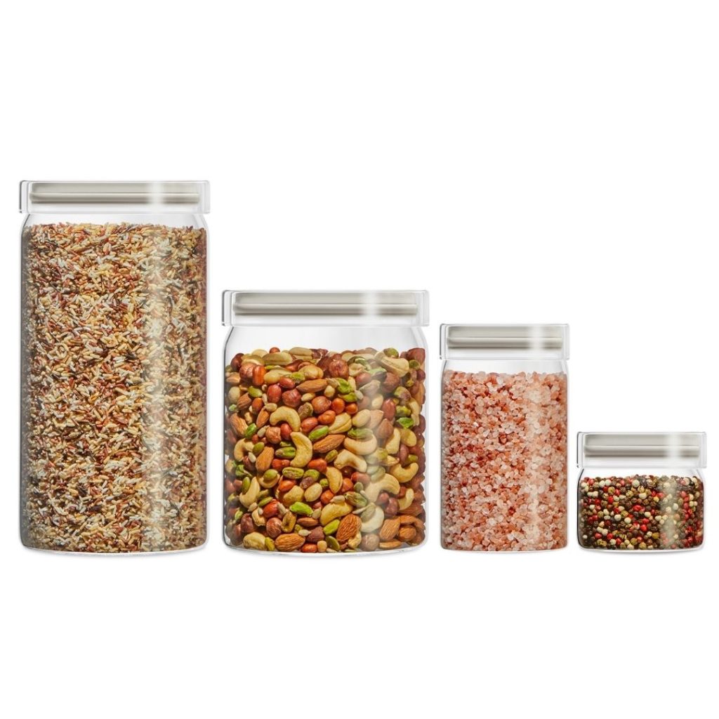 Pyrex? 4-Piece Lightweight Glass Canister Set