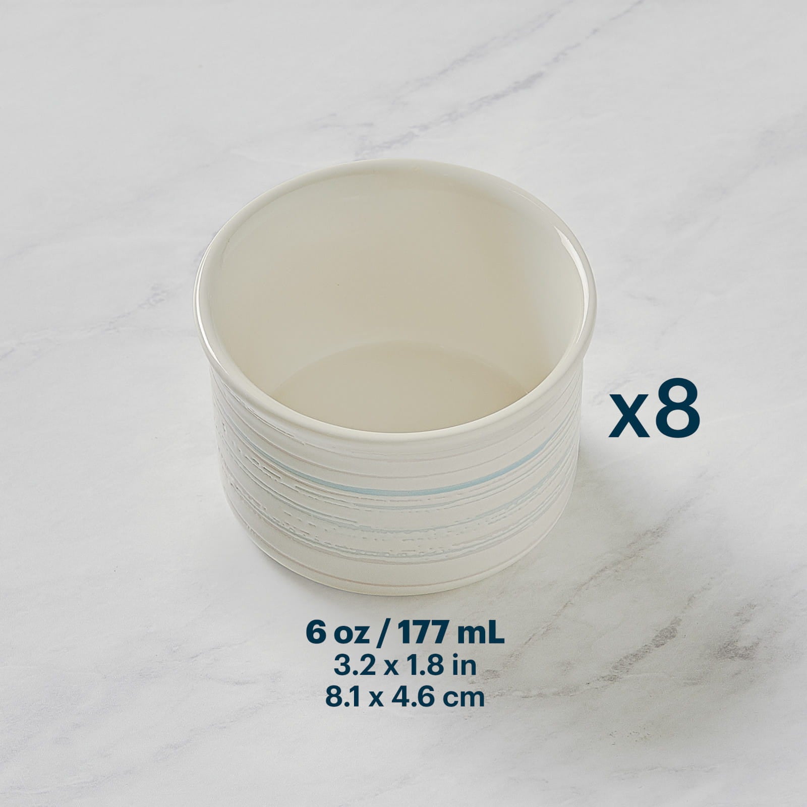 Pyrex? 8-Piece 6-ounce Ceramic Ramekin Set - Image 3