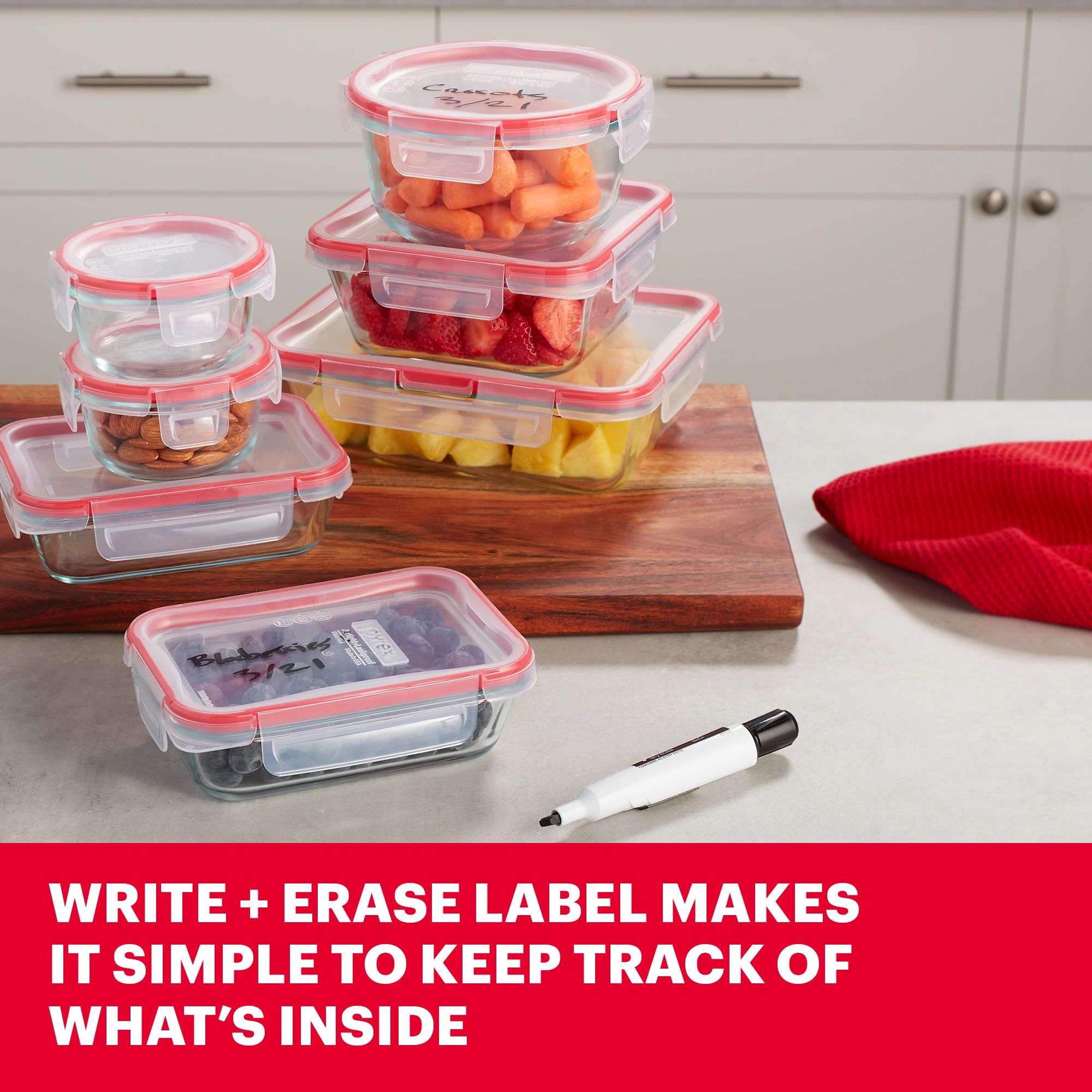Pyrex? FreshLock? 14-piece Glass Storage Set - Image 4
