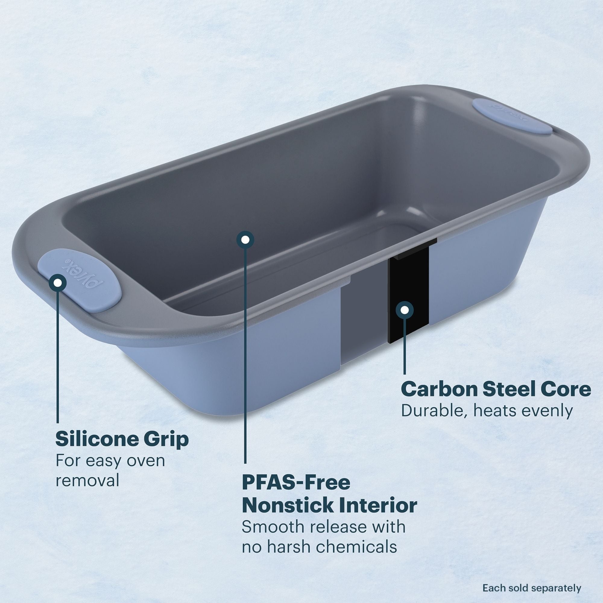 Pyrex? Metal Bakeware 3-Piece Set in Cerulean - Image 3