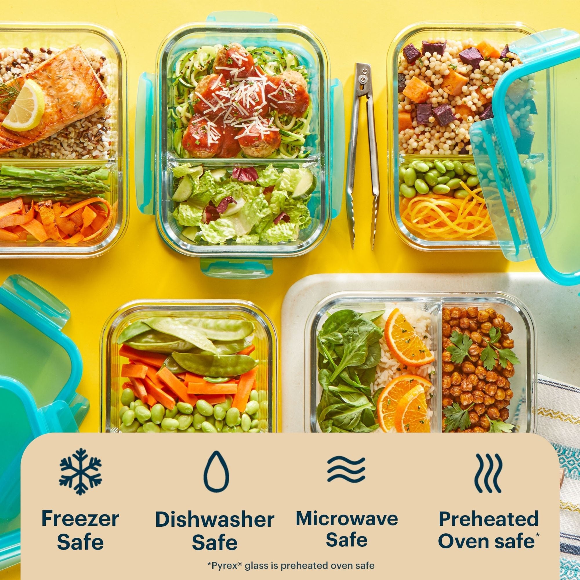 Pyrex? MealBox 10-Piece Divided Storage Set. 4 Cup - Image 7