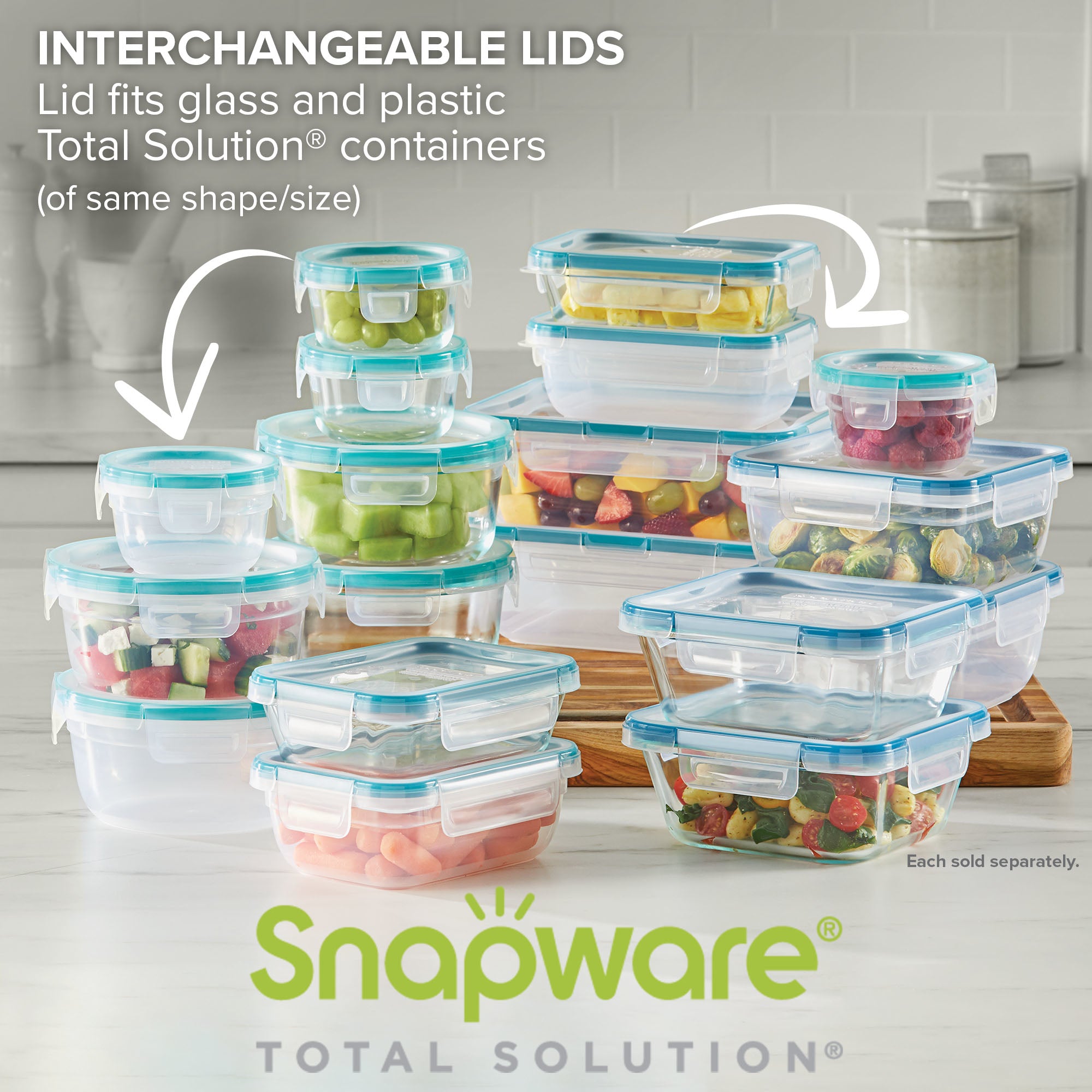 Snapware? Total Solution? Pyrex? Glass 4-piece Square Food Storage Value Pack - Image 3