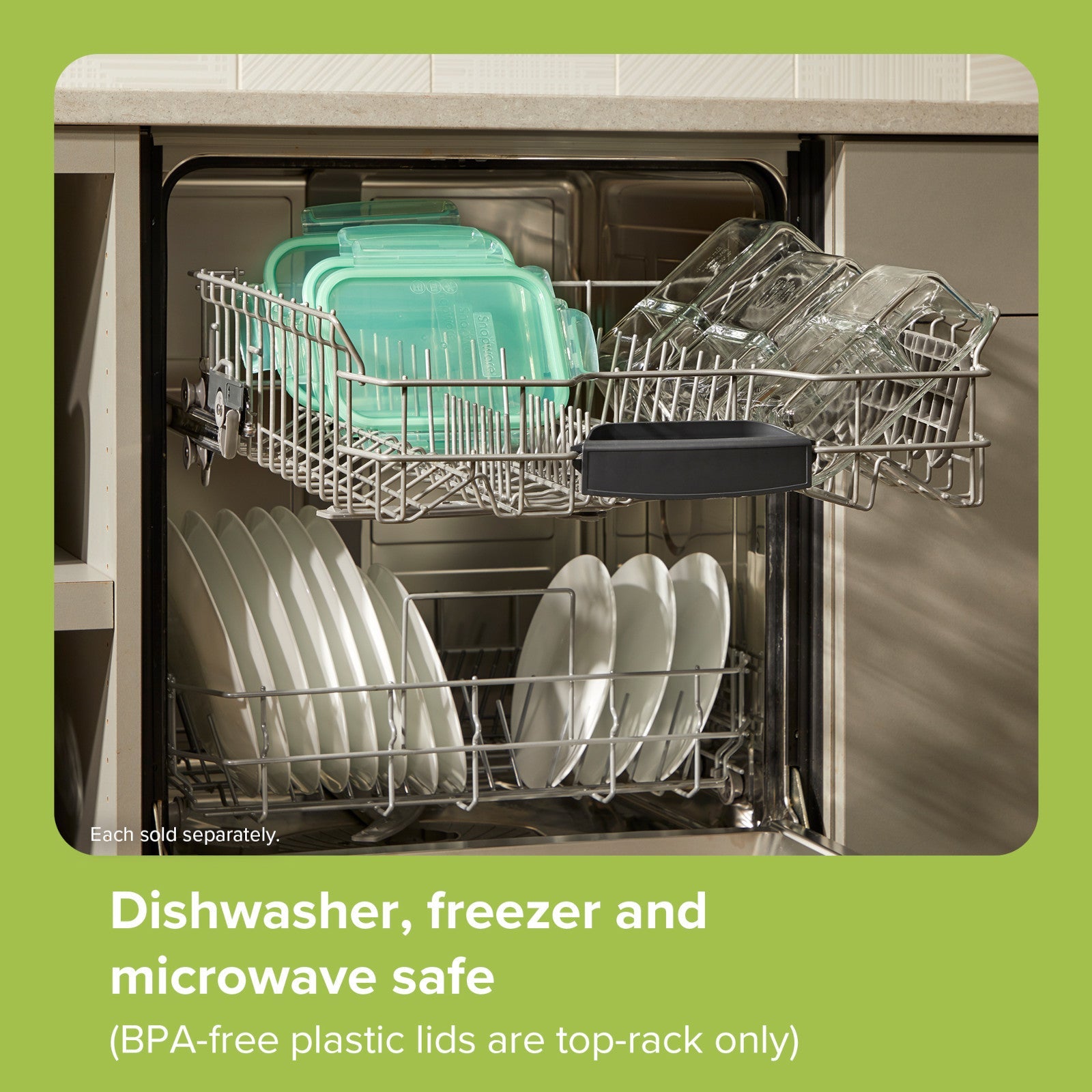 Snapware? MealBox? 4-cup Divided Glass Storage Container with Lid - Image 5