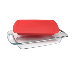Pyrex? Easy Grab? 3-quart Glass Baking Dish with Red Lid