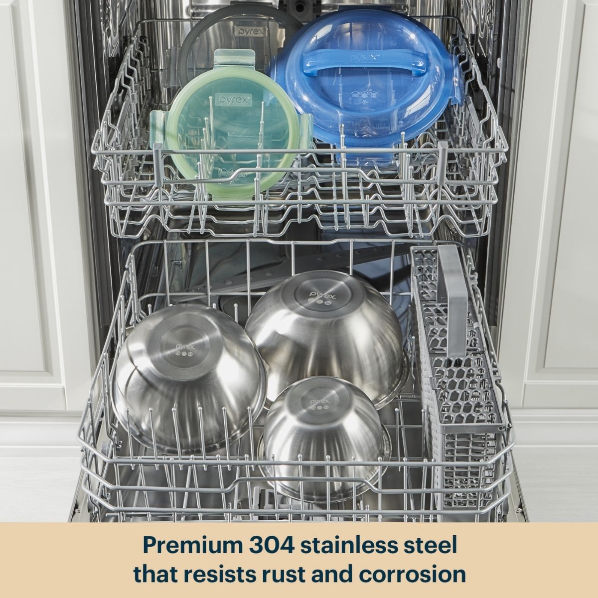 Pyrex? 6-piece Stainless Steel Mixing Bowl Set - Image 8