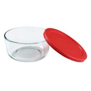 Pyrex? Simply Store? 4-cup Glass Food Storage Container with Red Lid