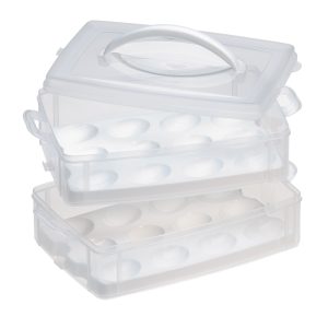 Snapware® Snap 'N Stack 2-Layer Food Storage Container with Egg Holder Trays